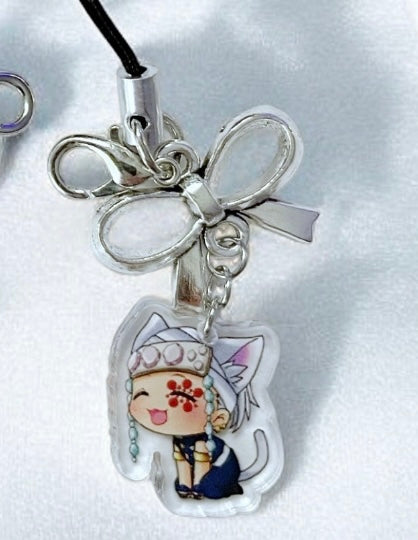 Anime Kitty Demon Slayer Phone Charm