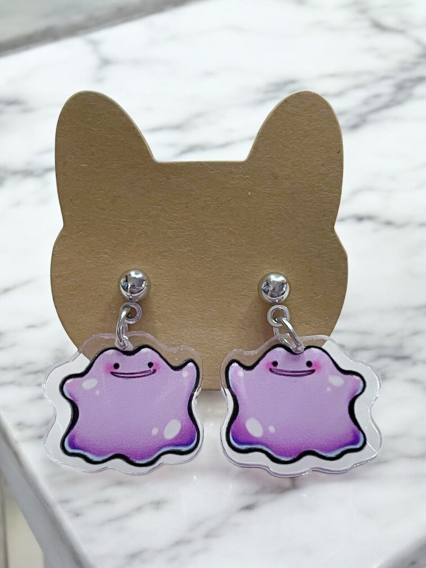 Anime Pokemon Ditto Stud Earrings