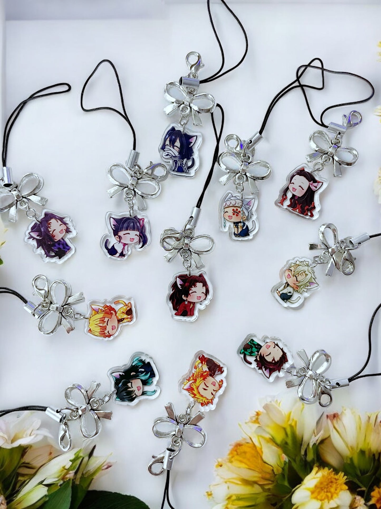 Anime Kitty Demon Slayer Phone Charm