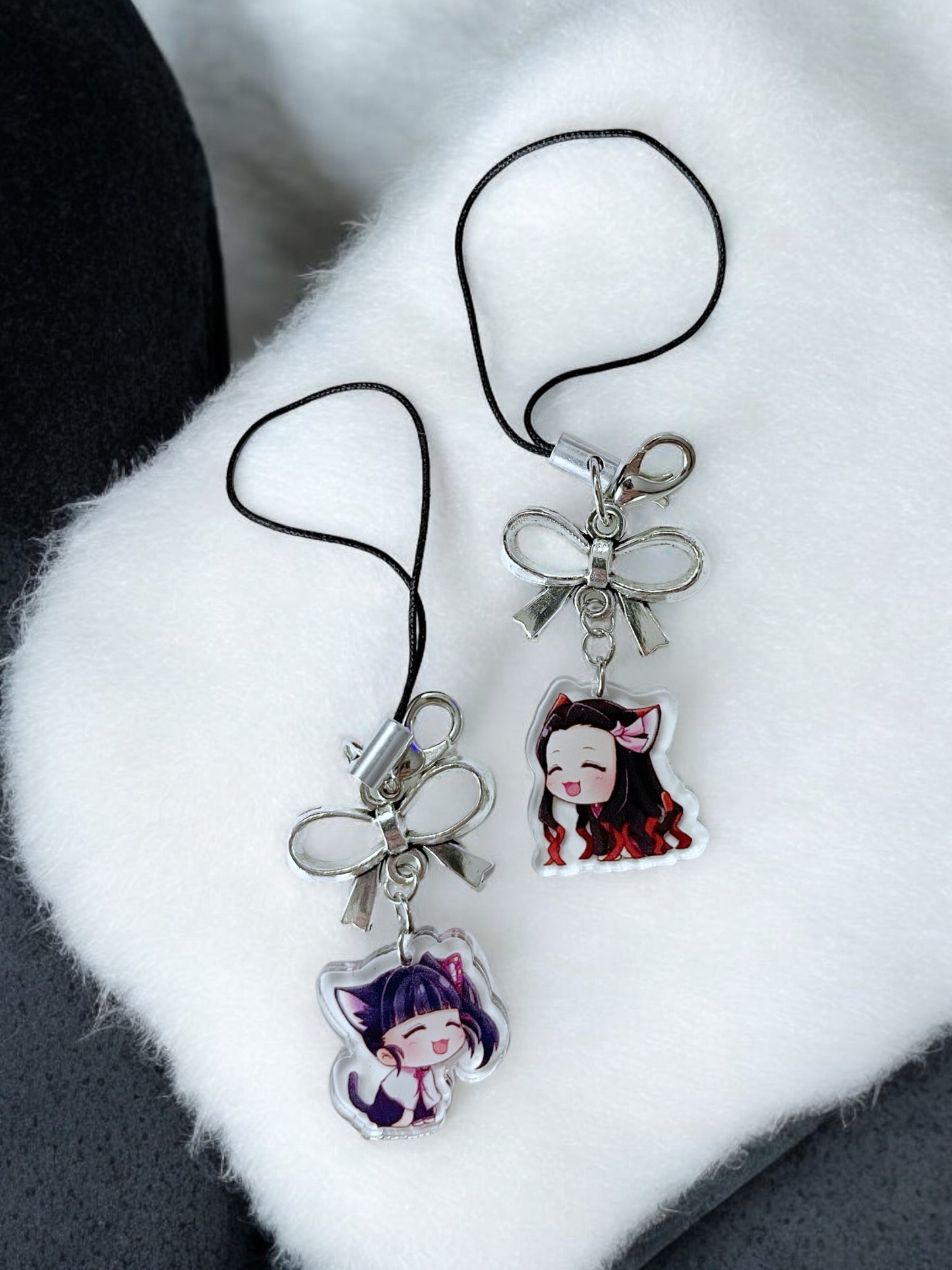 Anime Kitty Demon Slayer Phone Charm