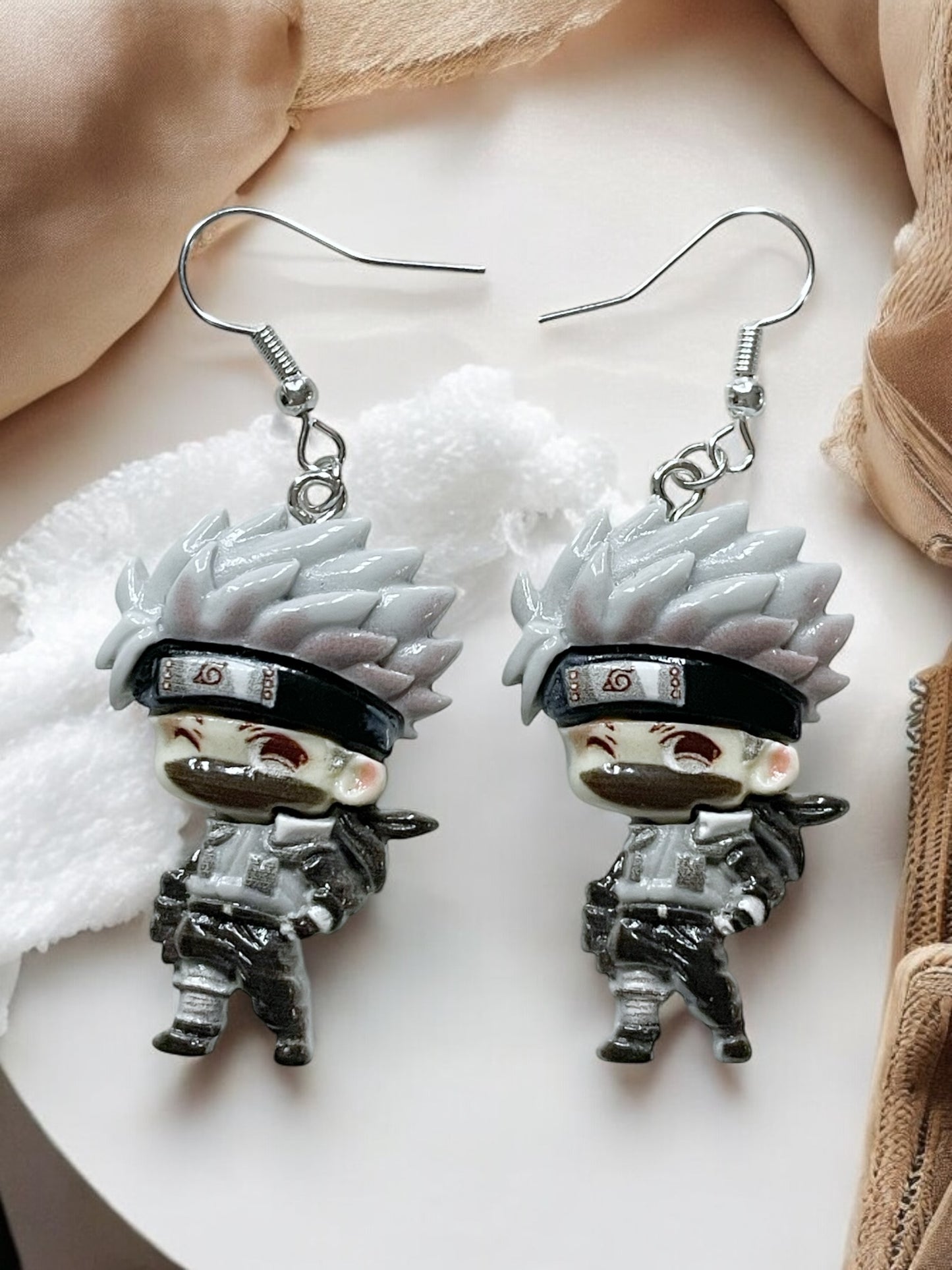 Anime Kakashi - Naruto Dangly Earrings