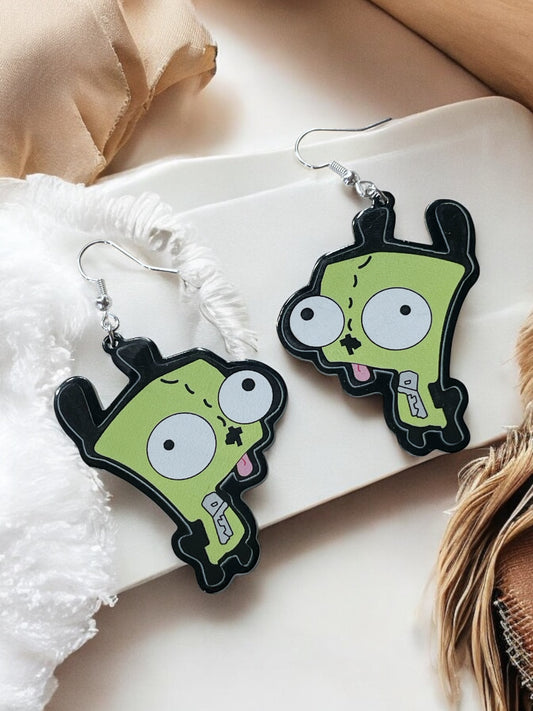 Invader Zim - Gir Dangly Earrings
