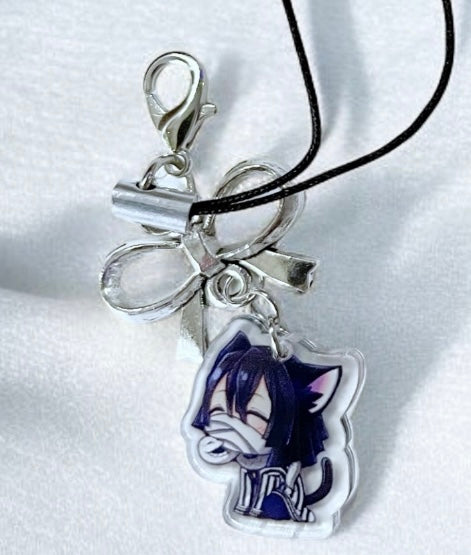 Anime Kitty Demon Slayer Phone Charm