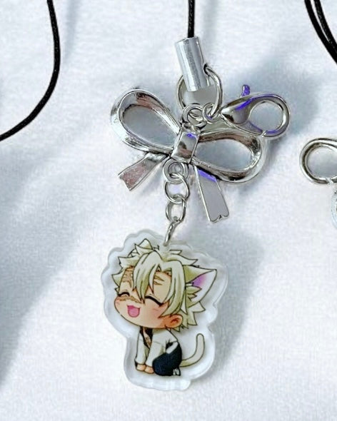Anime Kitty Demon Slayer Phone Charm