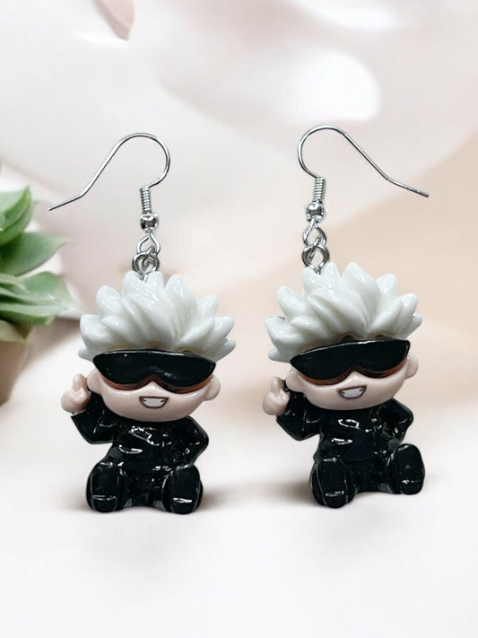 Anime Jujitsu Kaisen -Gojo Dangly Earrings