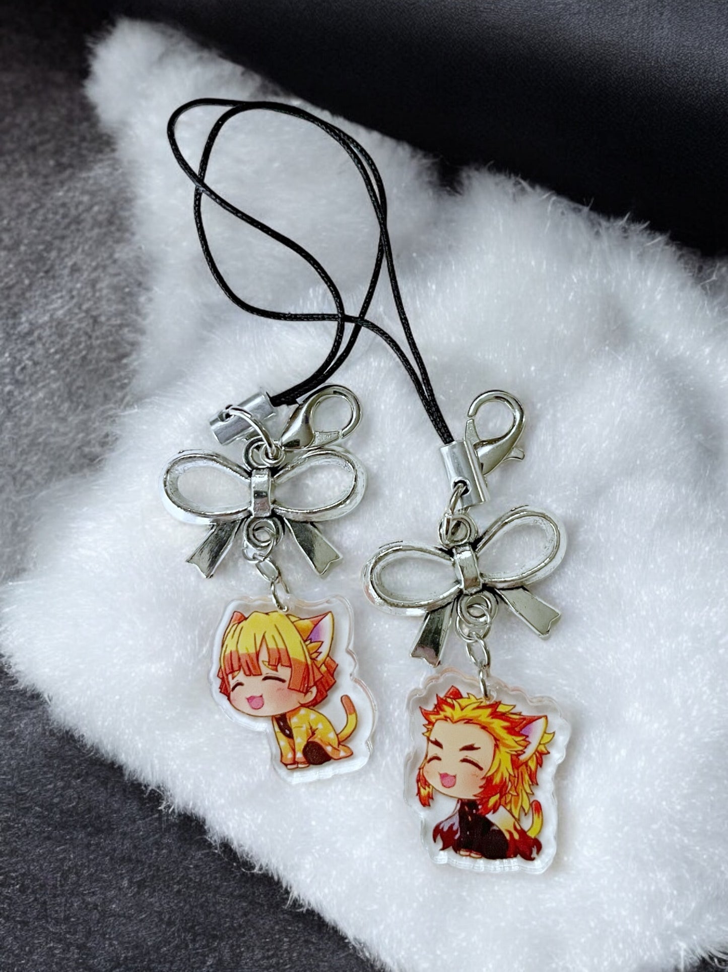 Anime Kitty Demon Slayer Phone Charm