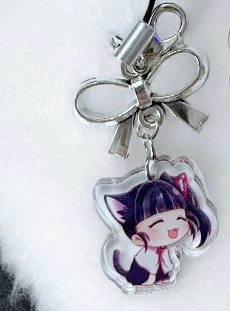 Anime Kitty Demon Slayer Phone Charm