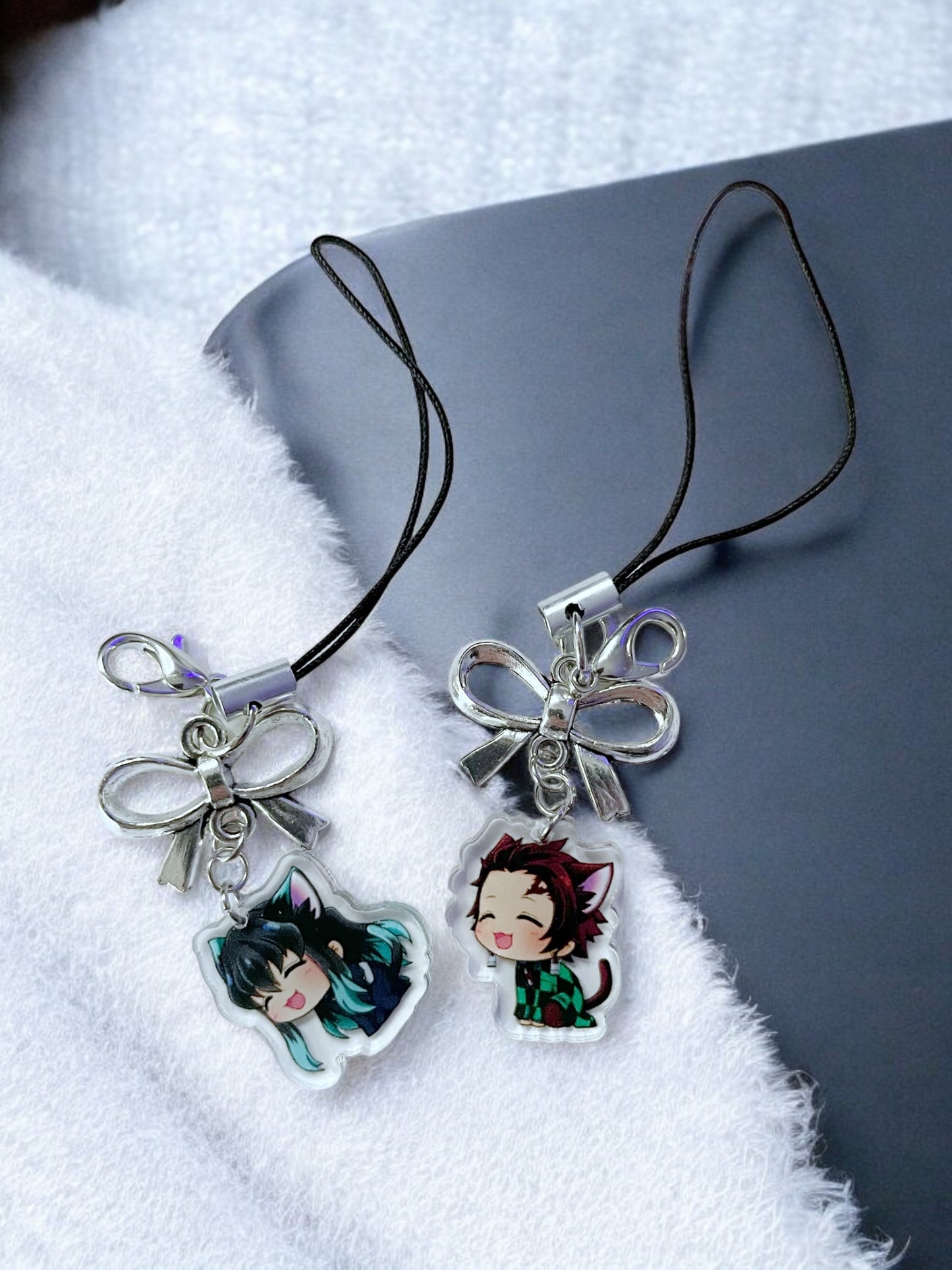 Anime Kitty Demon Slayer Phone Charm